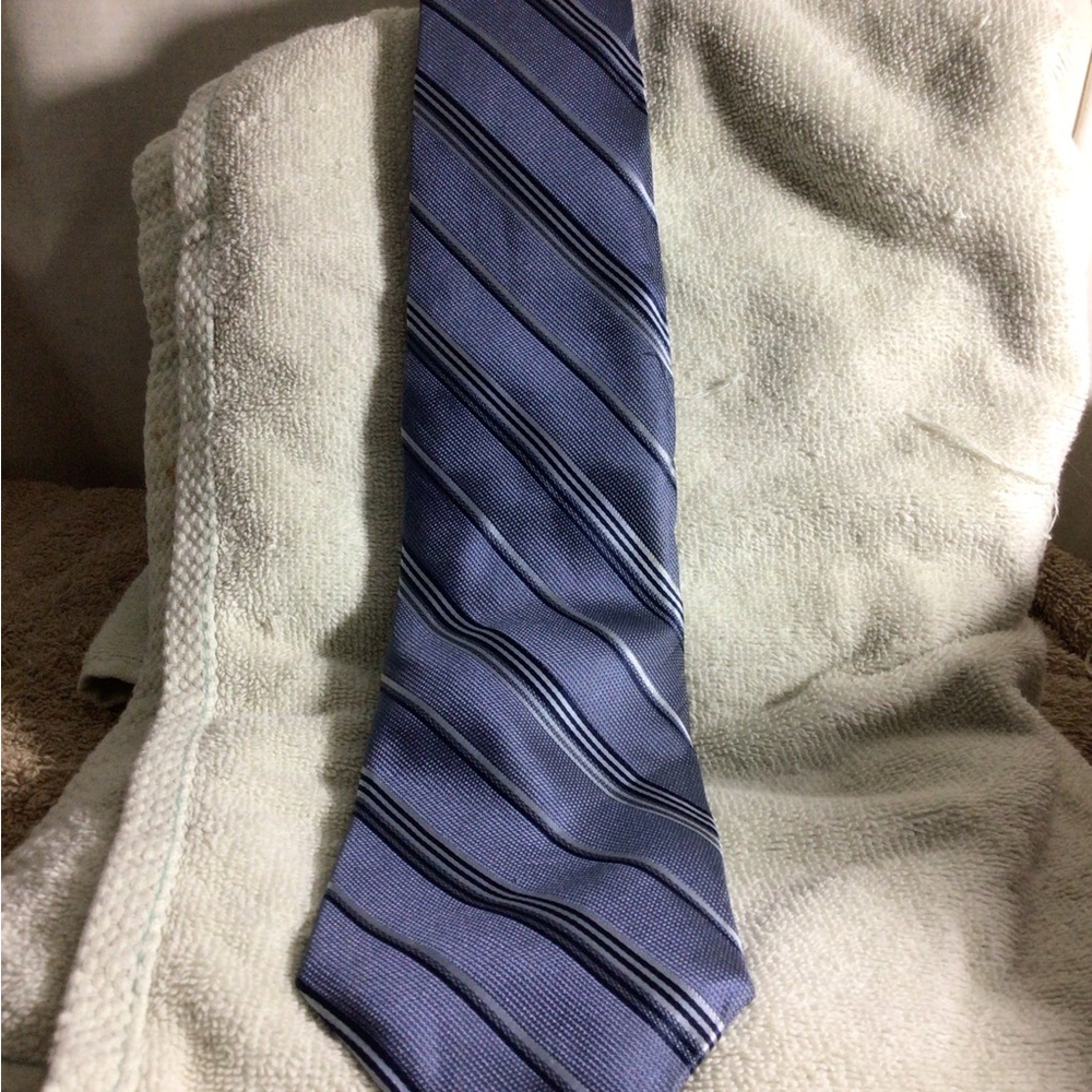 Club Room Blue Diagonal Stripe Tie
